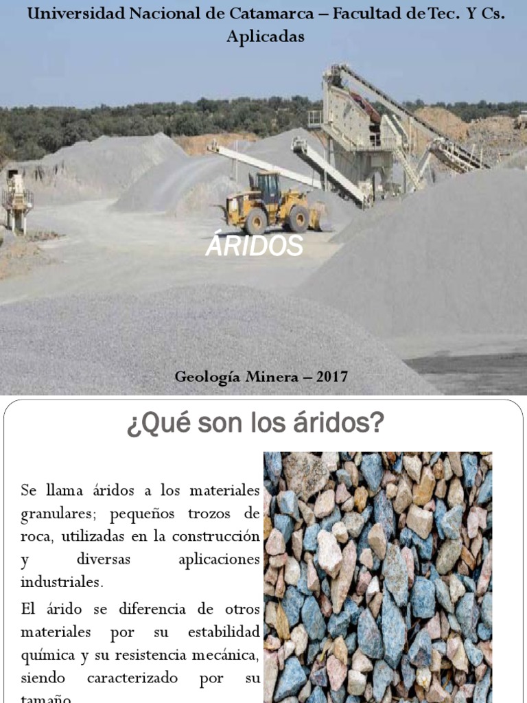 Definición y Tipos de Áridos | PDF | Agregado de construcción | Minería