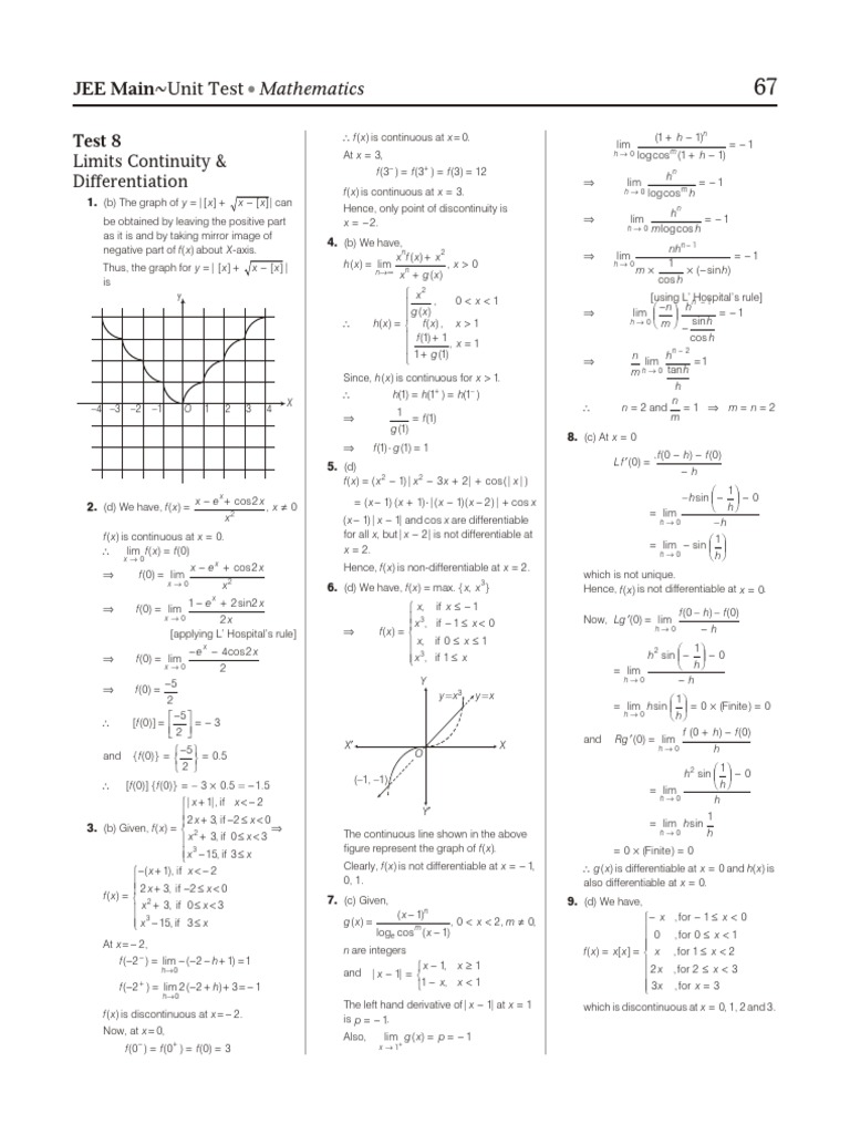 Jee Main Unit Test Mathematics Teaching Mathematics Mathematical Analysis