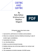 Ostbc AND QSTBC: by Bala Aditya Krishna Kumar Madhav Magesh