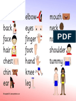 Body Parts - Word Mat