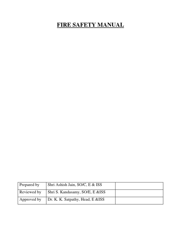 Fire Safety Manual PDF Combustion Sodium