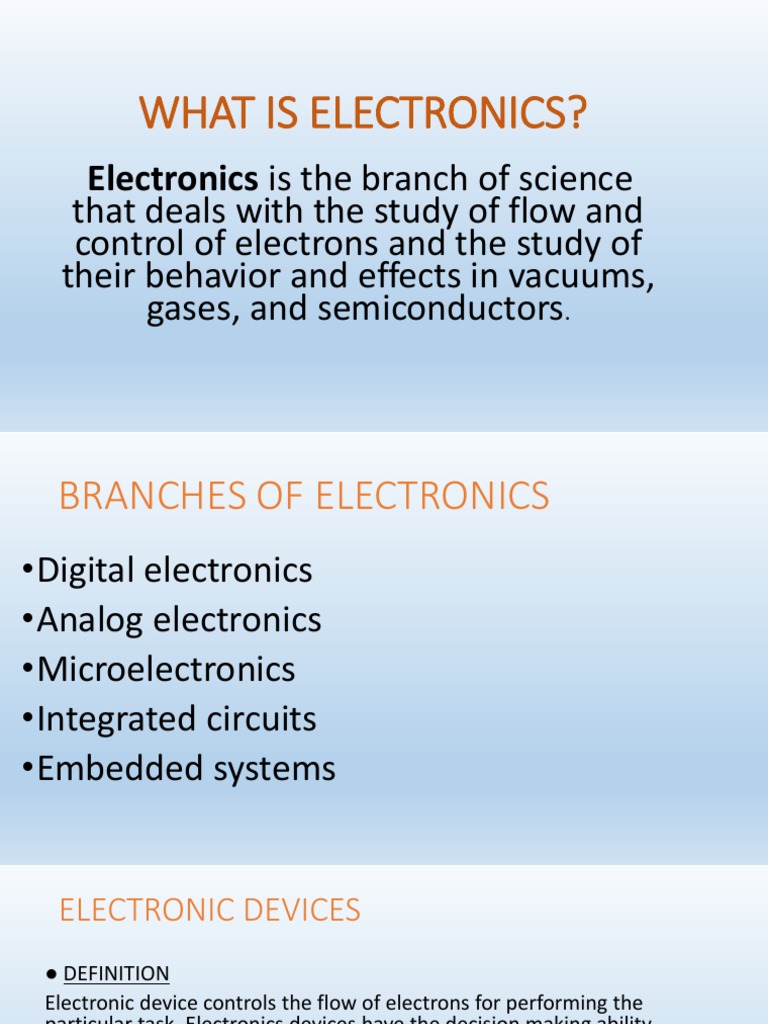 What Is Electronics | PDF