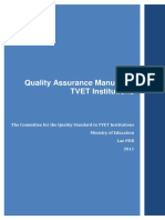 TVET Quality Assurance Manual in English