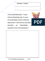 1º ano - ficha matematica borboletas