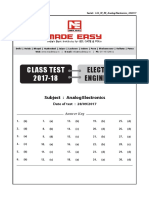 Class Test 2017-18: Electrical Engineering