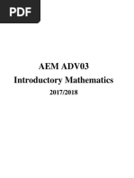 Introductory Mathematics-Part A