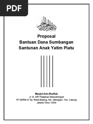 Proposal Kegiatan Santunan Anak Yatim Piatu Masjid Ash Shuffah