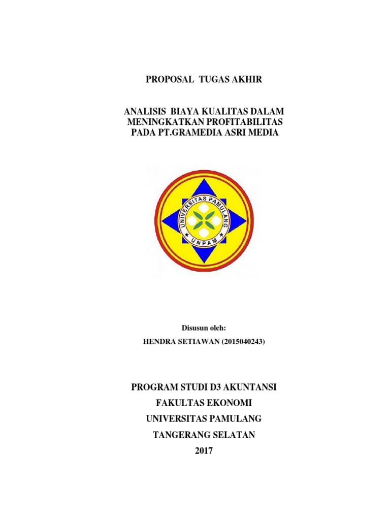 Contoh Proposal Tugas Akhir D3 Akuntansi Contoh Makalah