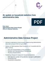 An Update On Household Statistics From Administrative Data