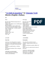 Un Ballo in Maschera Libretto English - Italian Opera by Giuseppe Verdi PDF