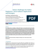 Work-Life Balance Challenges For Indian Employees: Socio-Cultural Implications and Strategies