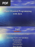 Object Oriented Programming With Java