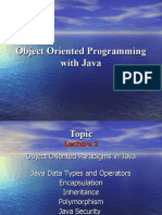 Object Oriented Programming With Java