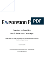 Freedom To Read, Inc. Public Relations Campaign