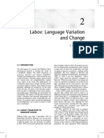 Labov Language Variation and Change PDF