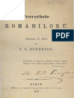 Hintescu J - 1877 - Proverbe Rom PDF