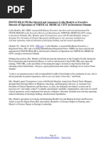 PONTE HEALTH Has Selected and Announces Lydia Hendrix as Executive Director of Operations of VERTICAL MEDICAL CITY in Downtown Orlando