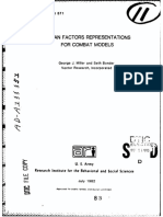 Human Factors Representations For Combat Models