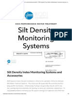 Silt Density Monitors For Pretreatment of Ro Water Treatment Systems - RODI Systems Corp. Water and Wastewater Treatment Systems, Controls, Instrumentation