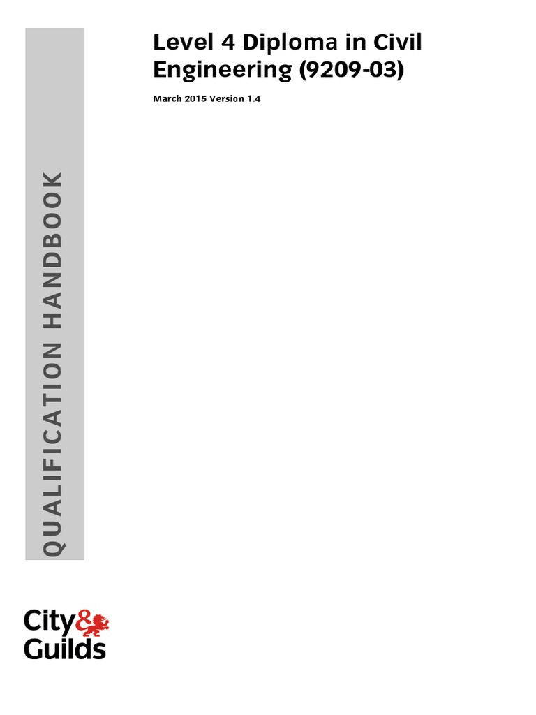 9209 Level 4 Diploma in Civil Engineering Qualification Handbook v14