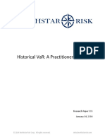 Historical Var: A Practitioners Guide: Research Paper 003 January 14, 2014