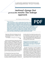 Organizational Change That Produces Results: The Linkage Approach