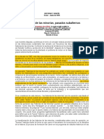 Historia de Las Minorias y Pasados Subalternos