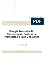 Energía Renovable No Convencional: Políticas de Promoción en Chile y El Mundo