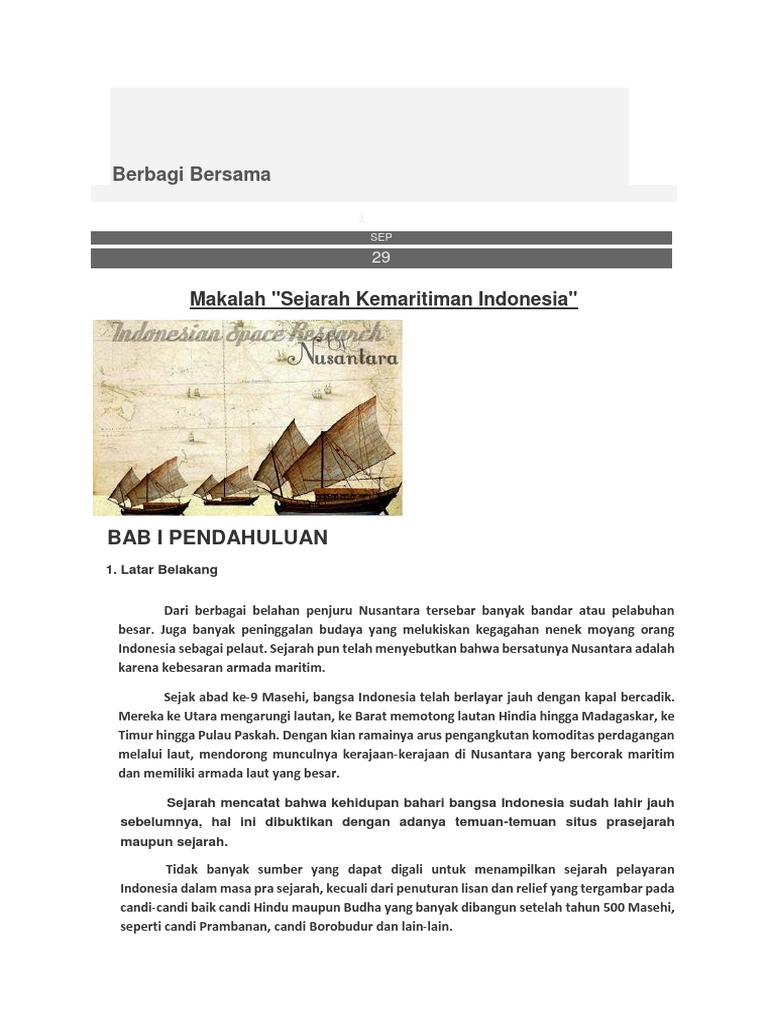 Sejarah Kejayaan Maritim Indonesi…