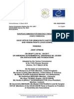 Comisia de la Venetia cu privire la proiectul din Parlament referitor la asociatii si fundatii
