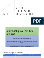 relationships  families - revision