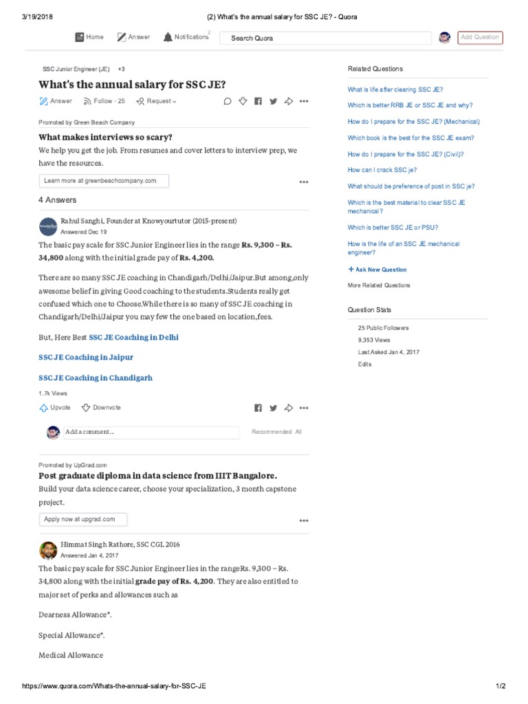 Salary of SSC Je PDF Radiation Protection Radiation Therapy