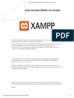 Creación de Bases de Datos MySQL Con Xampp PDF