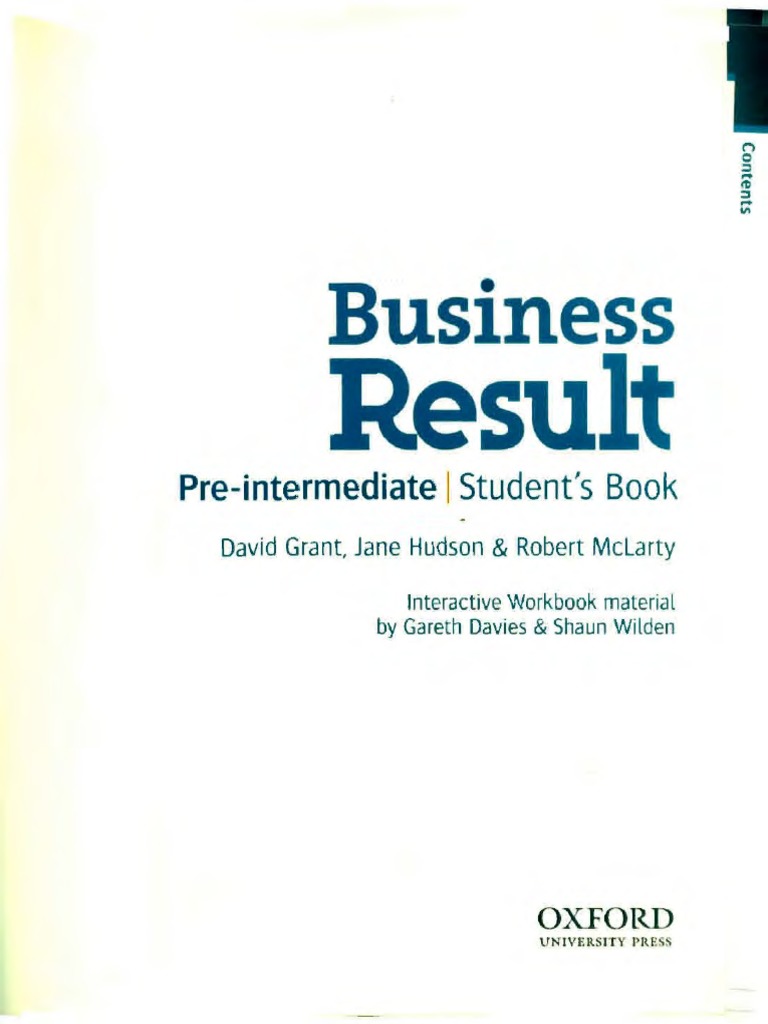 Business Result Pre Intermediate Students Book Pdf Business