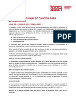 Guia de Llenado Del Formulario General Del Concurso Nacional de La Cancion