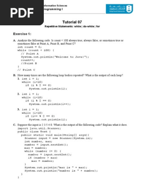 Csc111 Tutorial07 1 PDF C Programming Language  Integer  