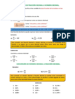 Conversión de Fracción Decimal A Número Decimal