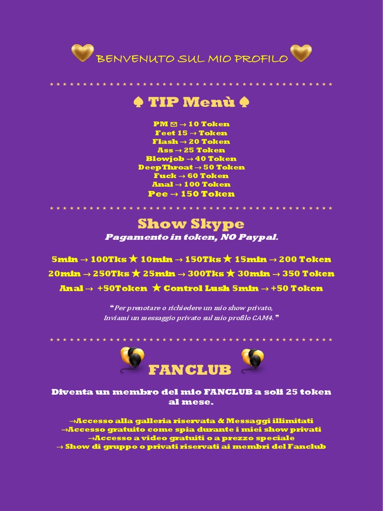 Esempio Violet - Gold - CAM4 Biografia