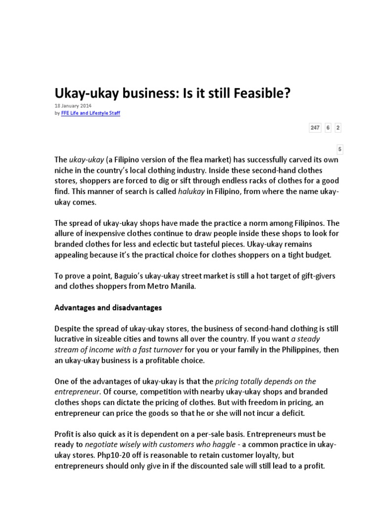 UkayUkay Business Is It Still Feasible Pricing Entrepreneurship