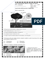 1 Avaliação de Ciências Do 2º Bimestre