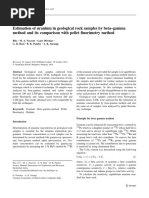 Estimation of Uranium in Geological Rock Samples by Beta-Gamma Method and Its Comparison With Pellet Fluorimetry Method