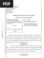 Taylor v. Twitter, First Amended Complaint