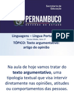 Texto Argumentativo Artigo de Opinião