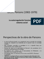 El Estructural Funcionalismo de Talcott Parsons (1902-1979)