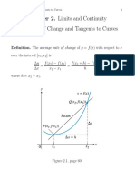 Limits and Continuity 2.1. Rates of Change and Tangents To Curves
