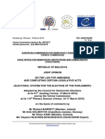 European Commission For Democracy Through Law (Venice Commission) Osce Office For Democratic Institutions and Human Rights (Osce/Odihr)