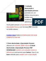 Guia Destruindo A Ejaculação Precoce PDF - DOWNLOAD