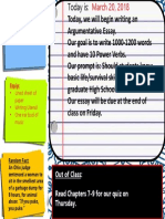 Out of Class: Read Chapters 7-9 For Our Quiz On Thursday.: Identify The Course Goals and Their Significance To You