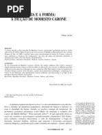 Areas, Vilma. A Ideia e A Forma Na Ficção de Modesto Carone