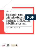 Consultation Document Designing An Effective Biocultural Heritage Indication Labelling System